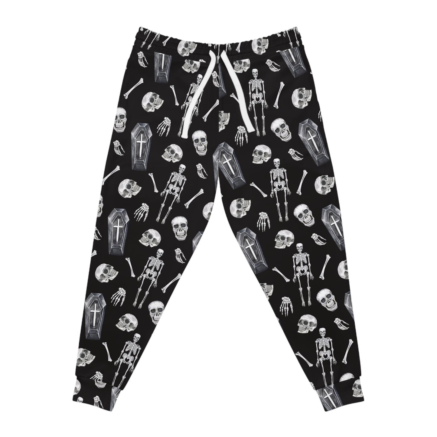 Halloween Skeleton Print Athletic Joggers for Comfortable Style