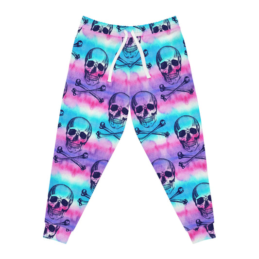 Colorful Skull Athletic Joggers for Bold Style