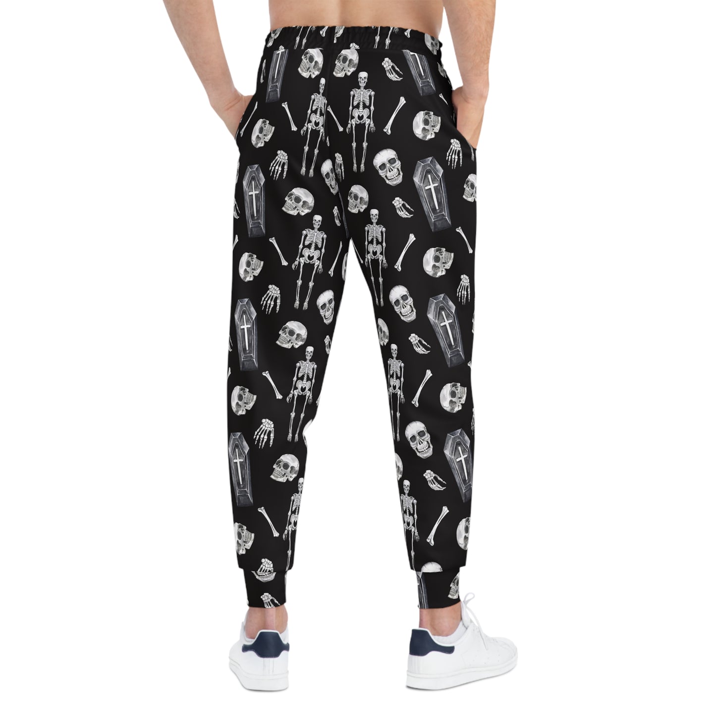 Halloween Skeleton Print Athletic Joggers for Comfortable Style