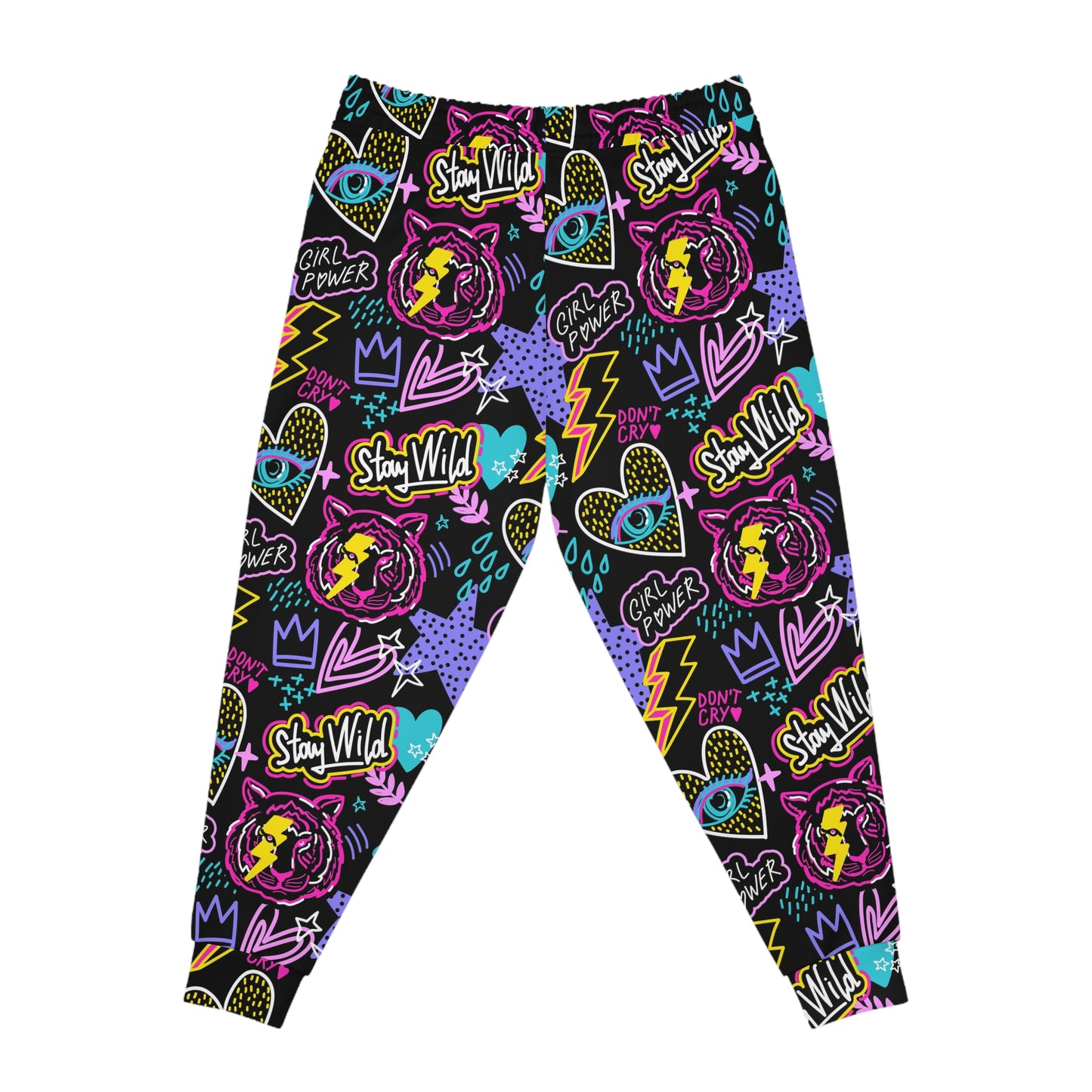 Stay Wild 90s Athletic Joggers - Trendy and Colorful Fashion for Movers and Shakers