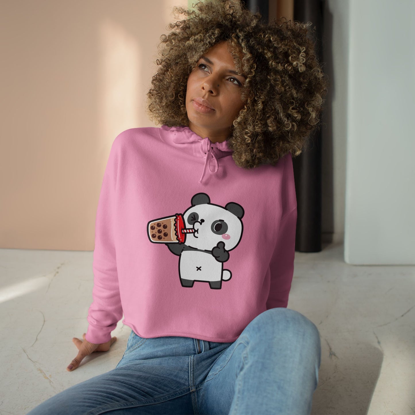 Cute Panda Crop Hoodie – Fun & Playful Apparel for Animal Lovers