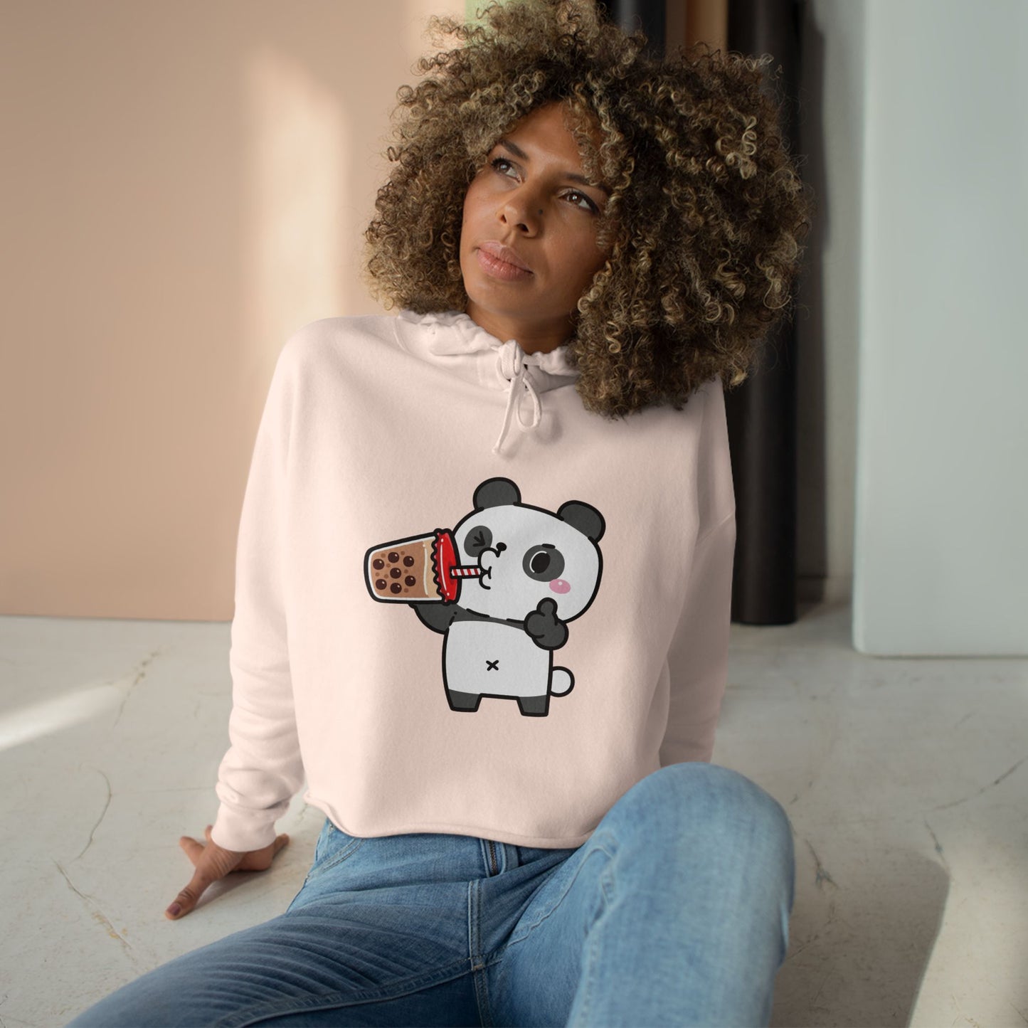 Cute Panda Crop Hoodie – Fun & Playful Apparel for Animal Lovers