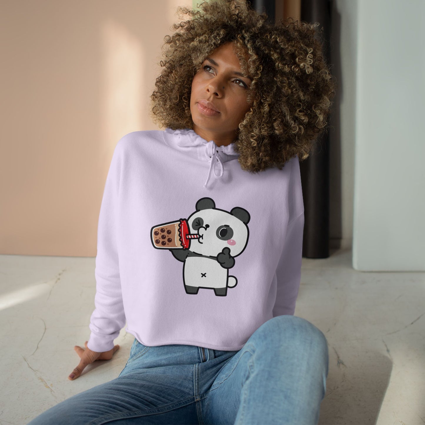 Cute Panda Crop Hoodie – Fun & Playful Apparel for Animal Lovers