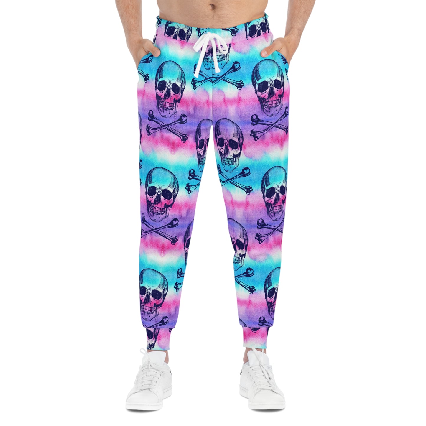 Colorful Skull Athletic Joggers for Bold Style