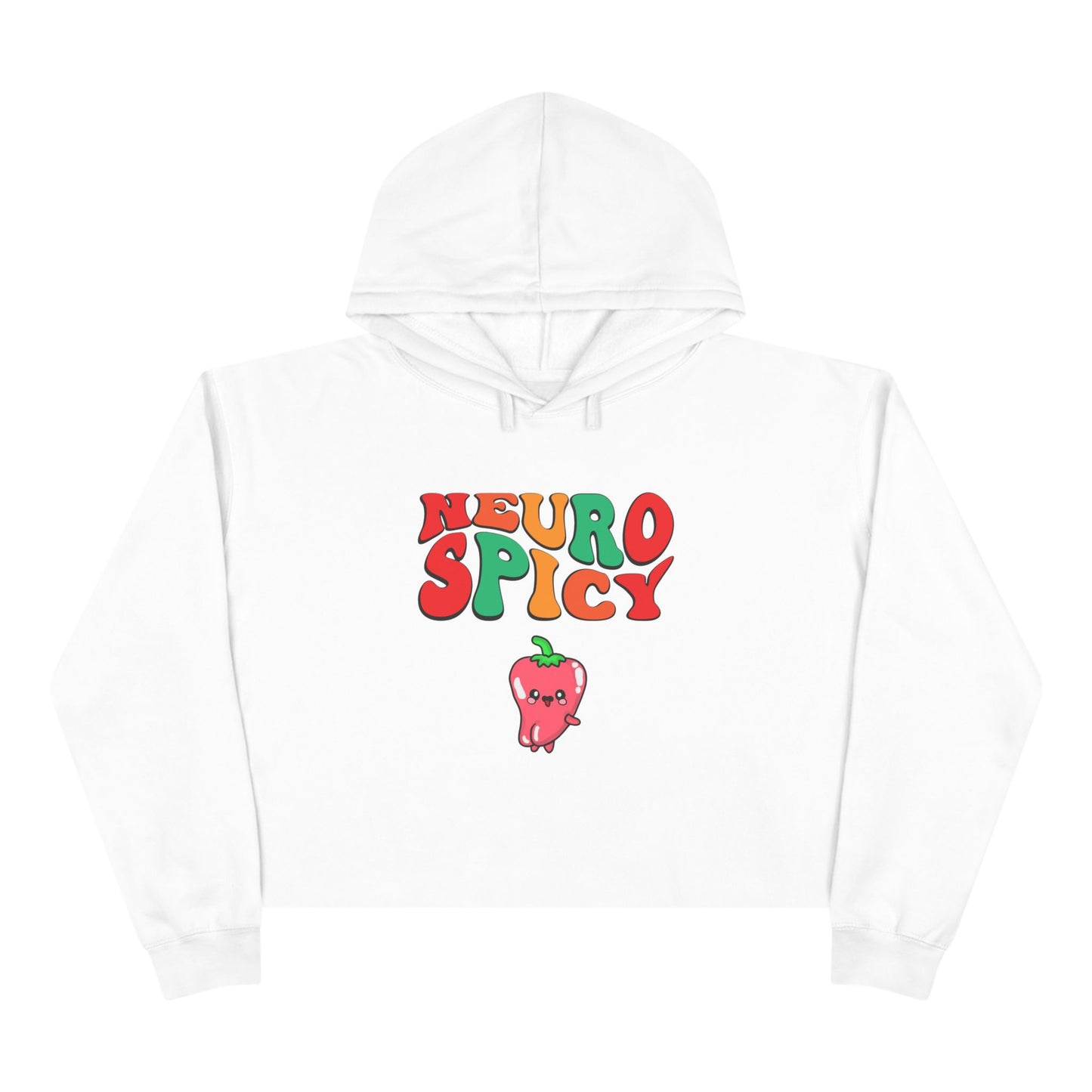 Neuro Spicy Crop Hoodie – Trendy and Playful Streetwear for Spicy Food Lovers