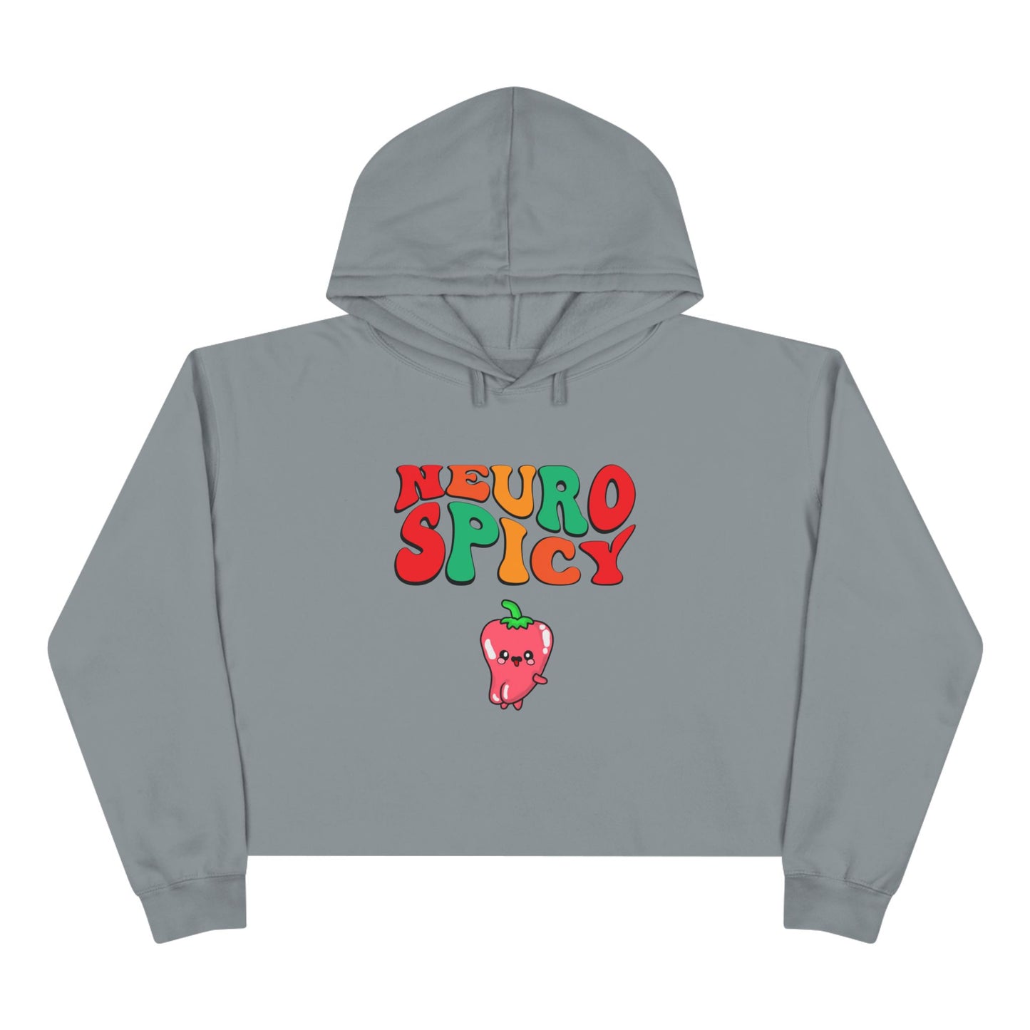 Neuro Spicy Crop Hoodie – Trendy and Playful Streetwear for Spicy Food Lovers